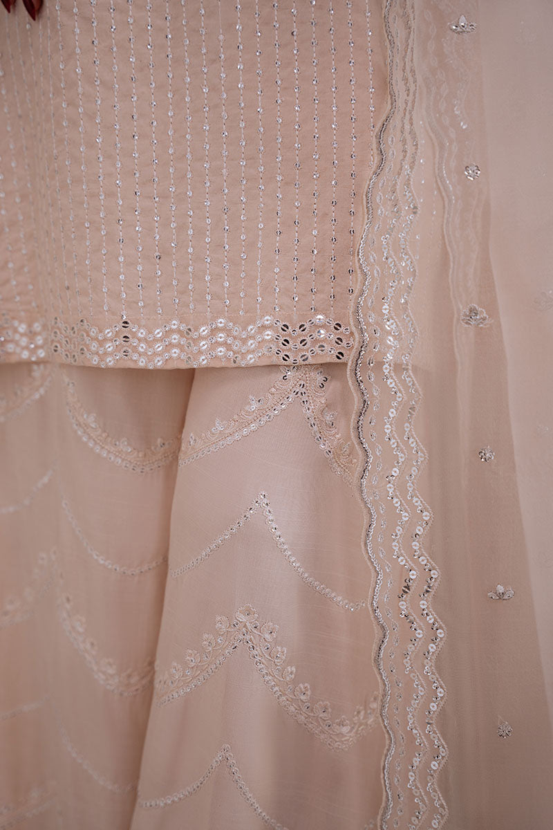 SUNSET BLUSH-3PC (SHIRT, TROUSER & DUPATTA)