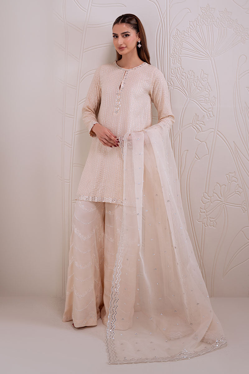SUNSET BLUSH-3PC (SHIRT, TROUSER & DUPATTA)