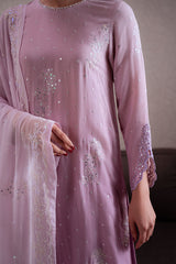 LAVENDER SWIRL-3PC (SHIRT, TROUSER & DUPATTA)