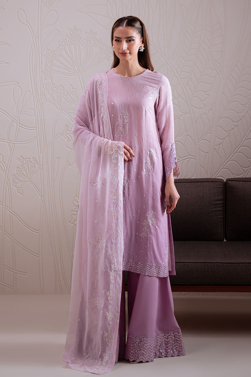 LAVENDER SWIRL-3PC (SHIRT, TROUSER & DUPATTA)