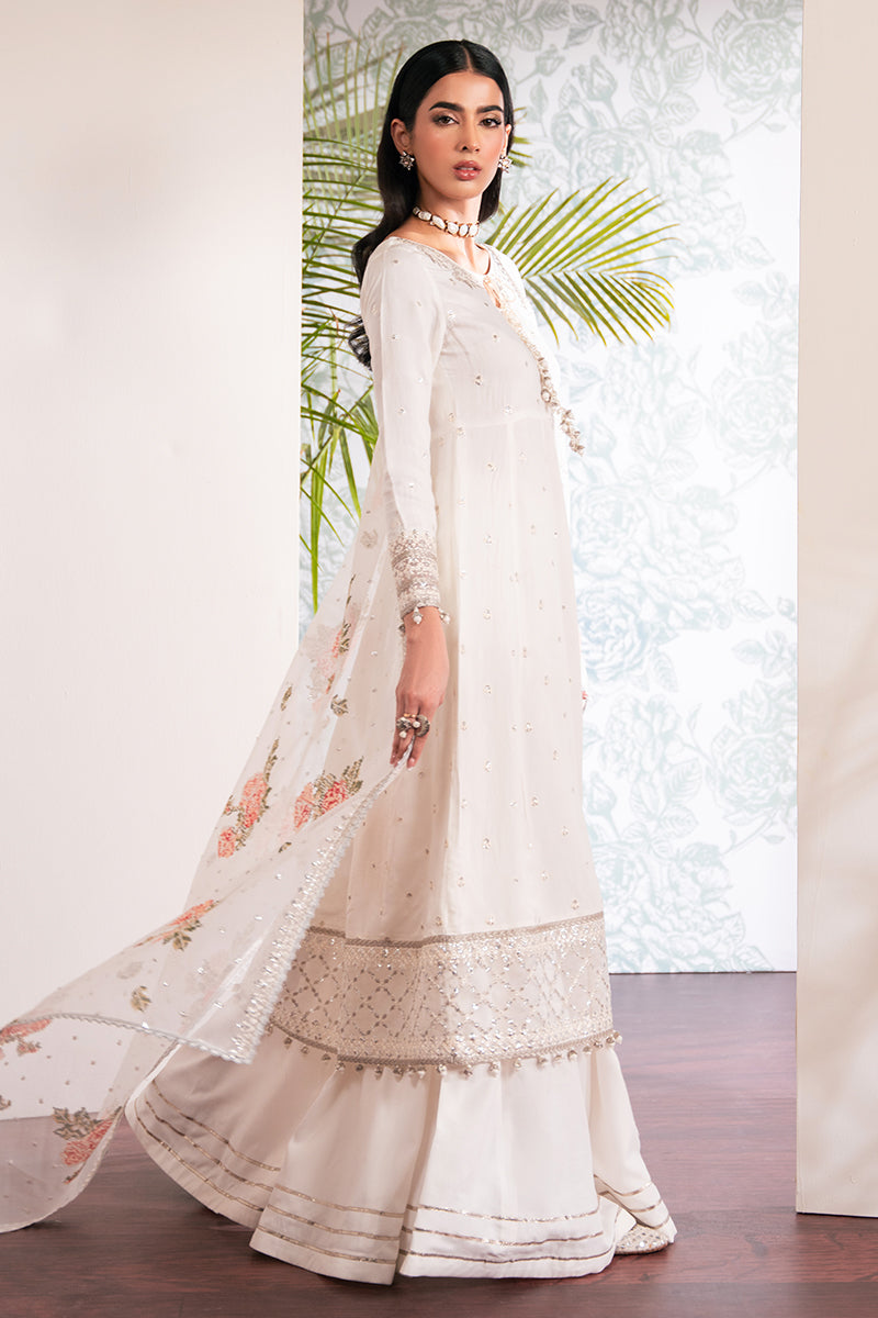 PEARL HAZE-3 PC EMBROIDERED SILK SUIT