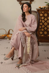 MAUVE GLAM-3 PC CHIKANKARI SUIT