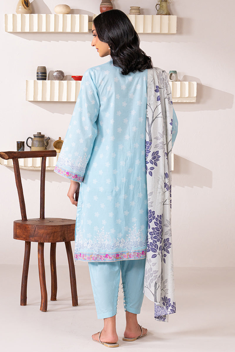 BLOOMING SKY-3 PIECE PRINTED LAWN SUIT