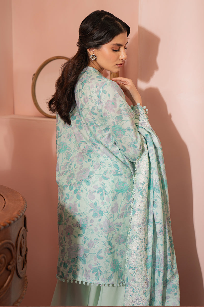 MINT HAZE-3 PC (SHIRT, TROUSER & DUPATTA)