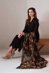 DARK ELEGANCE-2 PC (SHIRT & DUPATTA)