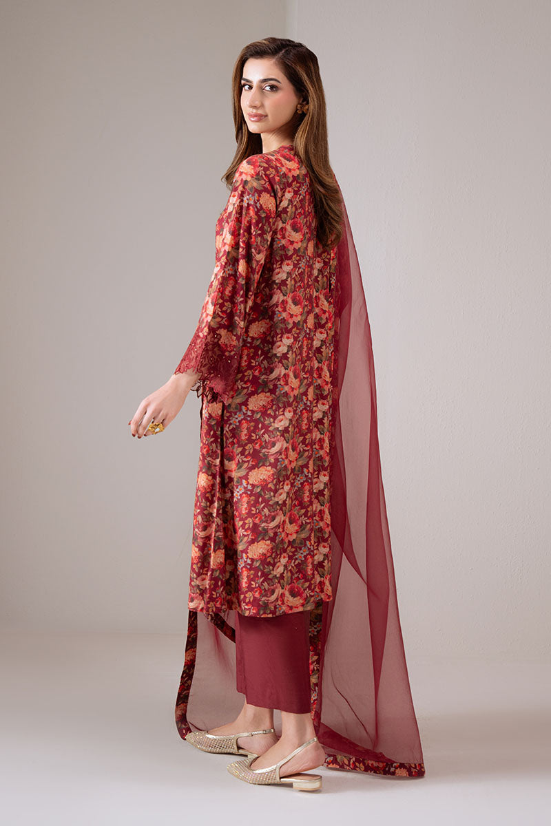 SCARLET SUNSET-2 PC (SHIRT & DUPATTA)