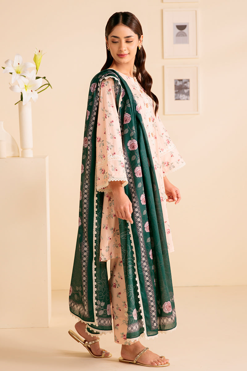 PINK PARFAIT-3 PIECE PRINTED LAWN SUIT