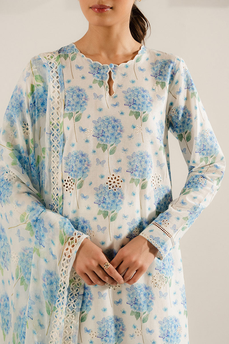 AQUATIC MAZE-2PC (SHIRT & DUPATTA)