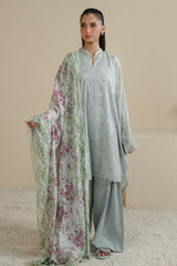 GRAY FROST-3PC PRINTED LAWN SUIT