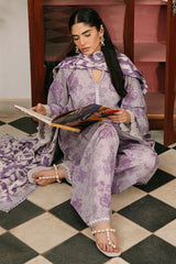 FLORAL MUSK-3PC PRINTED CAMBRIC SUIT