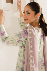 LAVENDER SERENITY-3PC (SHIRT, TROUSER & DUPATTA)