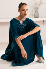 STARDUST DRAPE EMBROIDERED VELVET SHIRT