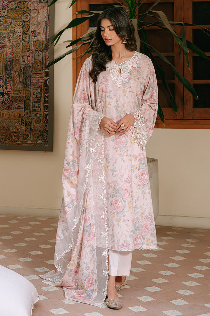 PINK CARNATION-3PC (SHIRT, TROUSER & DUPATTA)