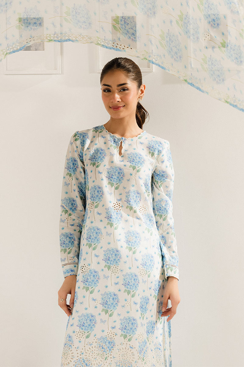 AQUATIC MAZE-2PC (SHIRT & DUPATTA)