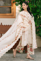 SUNSET ORCHARD-3PC EMBROIDERED CAMBRIC SUIT