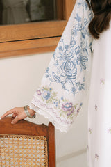 ORNATE GEM-3PC EMBROIDERED CAMBRIC SUIT