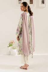 LAVENDER SERENITY-3PC (SHIRT, TROUSER & DUPATTA)