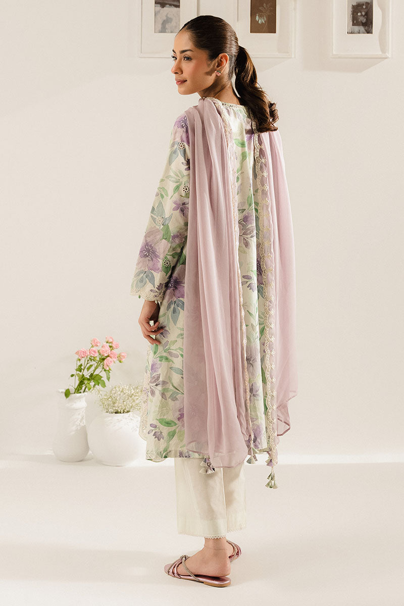 LAVENDER SERENITY-3PC (SHIRT, TROUSER & DUPATTA)