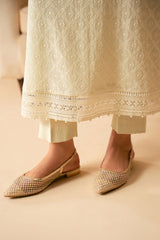 SOFT BREEZE-4 PIECE EMBROIDERED CHIFFON SUIT
