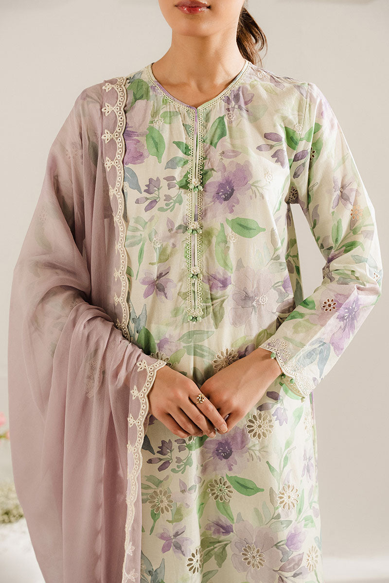 LAVENDER SERENITY-3PC (SHIRT, TROUSER & DUPATTA)