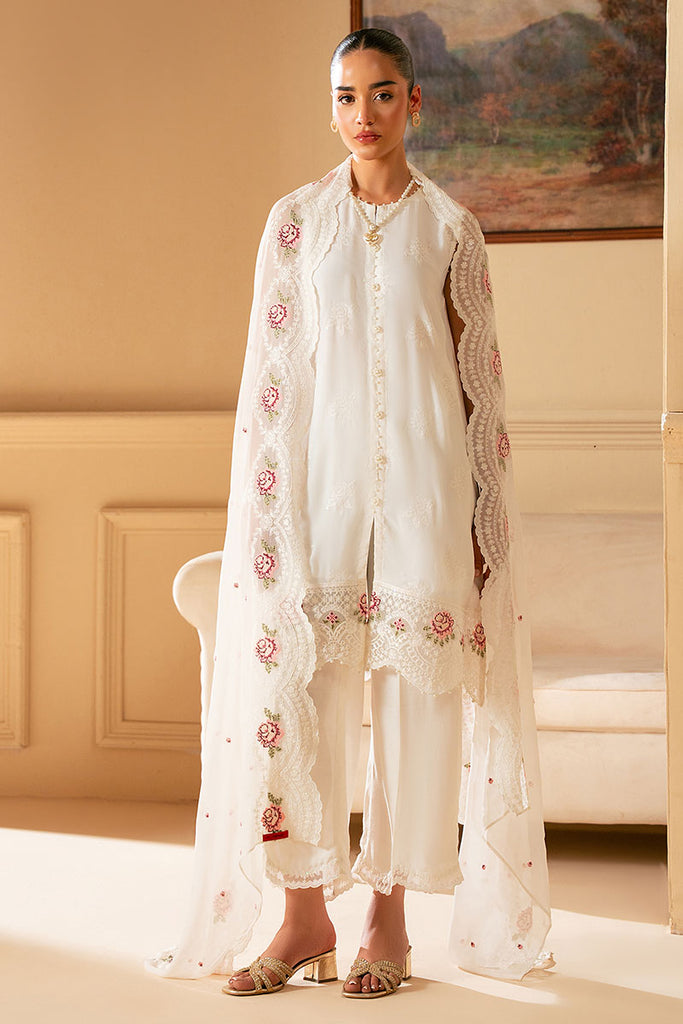WHITE WHISPER-3PC (SHIRT, TROUSER & DUPATTA)