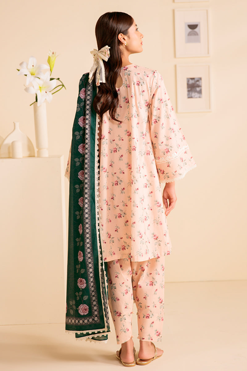 PINK PARFAIT-3 PIECE PRINTED LAWN SUIT