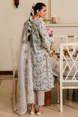 LAVENDER STRETCH-3 PIECE EMBROIDERED LAWN SUIT