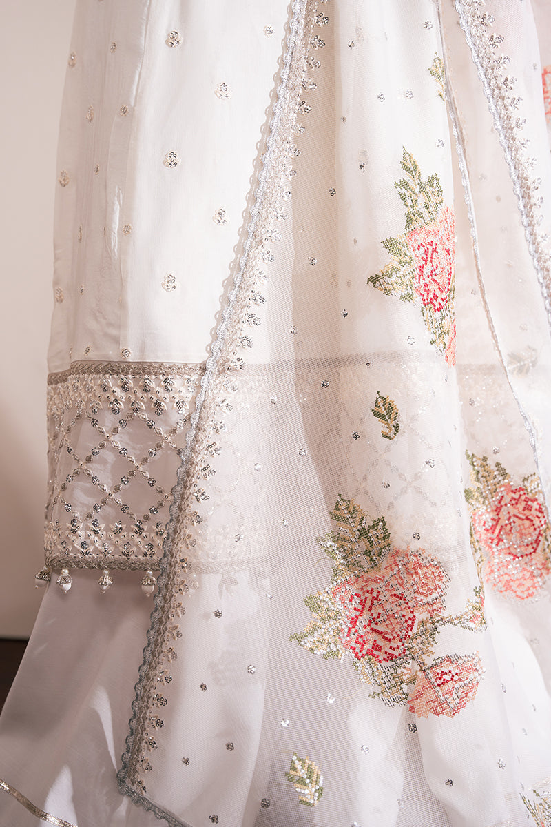 PEARL HAZE-3 PC EMBROIDERED SILK SUIT