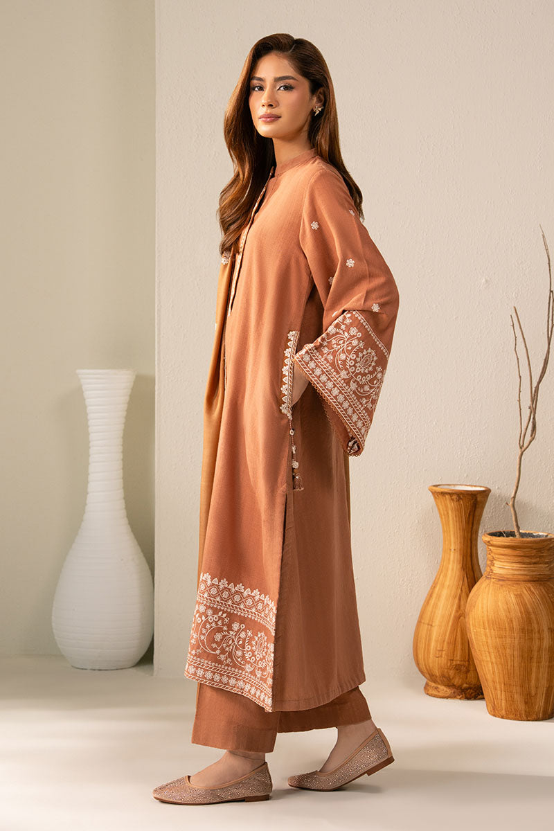 PEACH CARAMEL-2PC (SHIRT & DUPATTA)