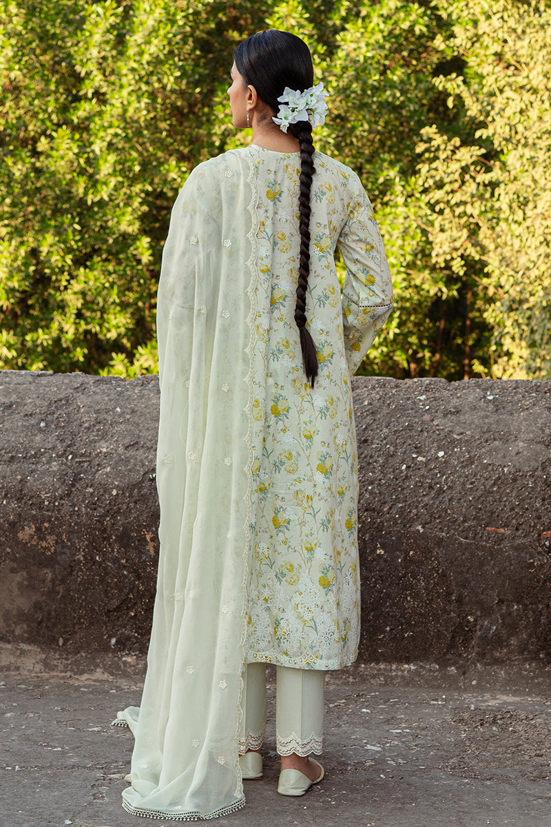 LIME PRIMROSE-3 PIECE LAWN PRINTED SUIT