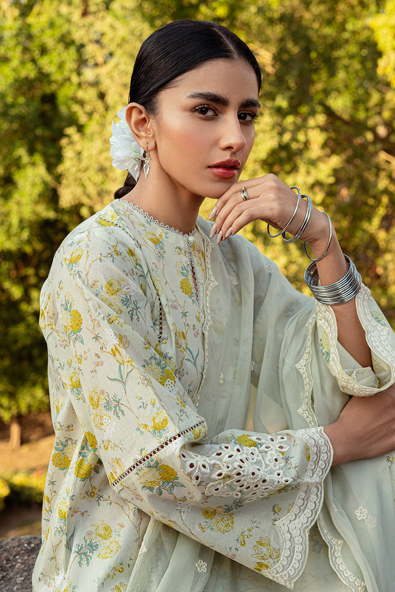 LIME PRIMROSE-3 PIECE LAWN PRINTED SUIT
