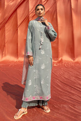 SILVER SHINE-3 PIECE COTTON JACQUARD SUIT