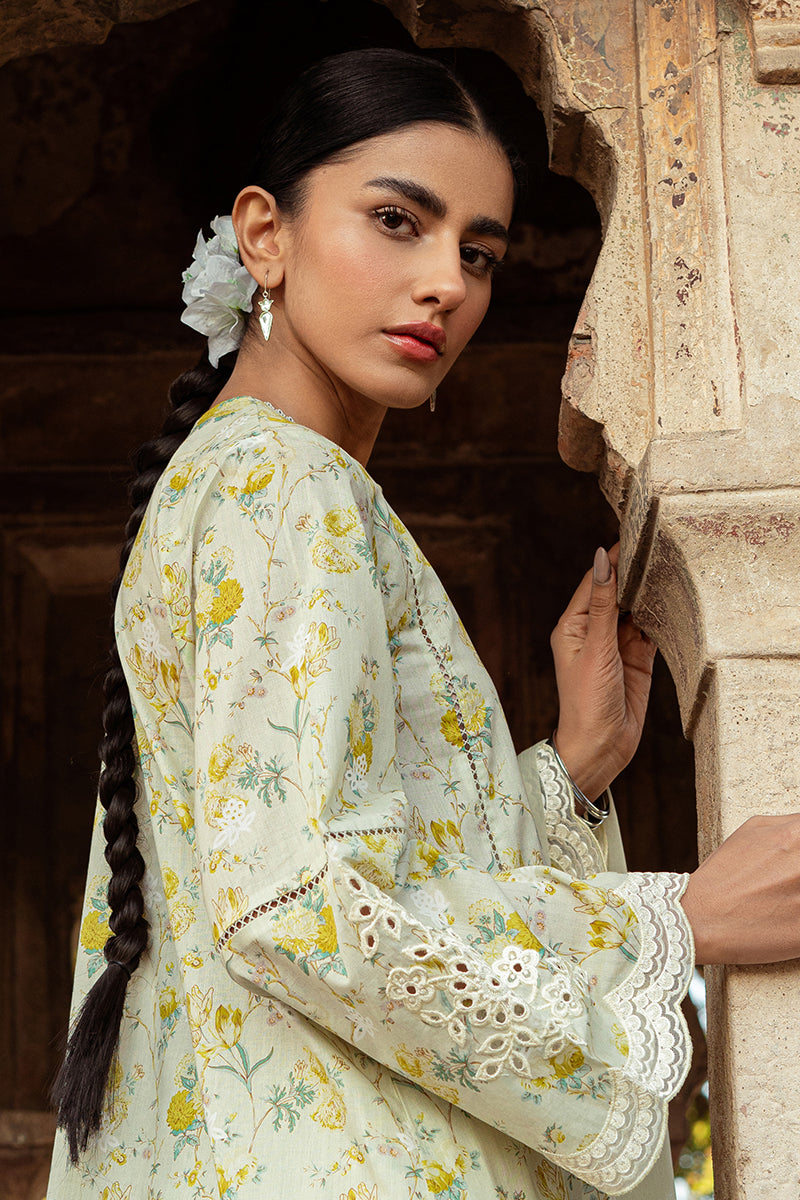 LIME PRIMROSE-3 PIECE LAWN PRINTED SUIT