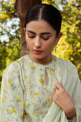 LIME PRIMROSE-3 PIECE LAWN PRINTED SUIT