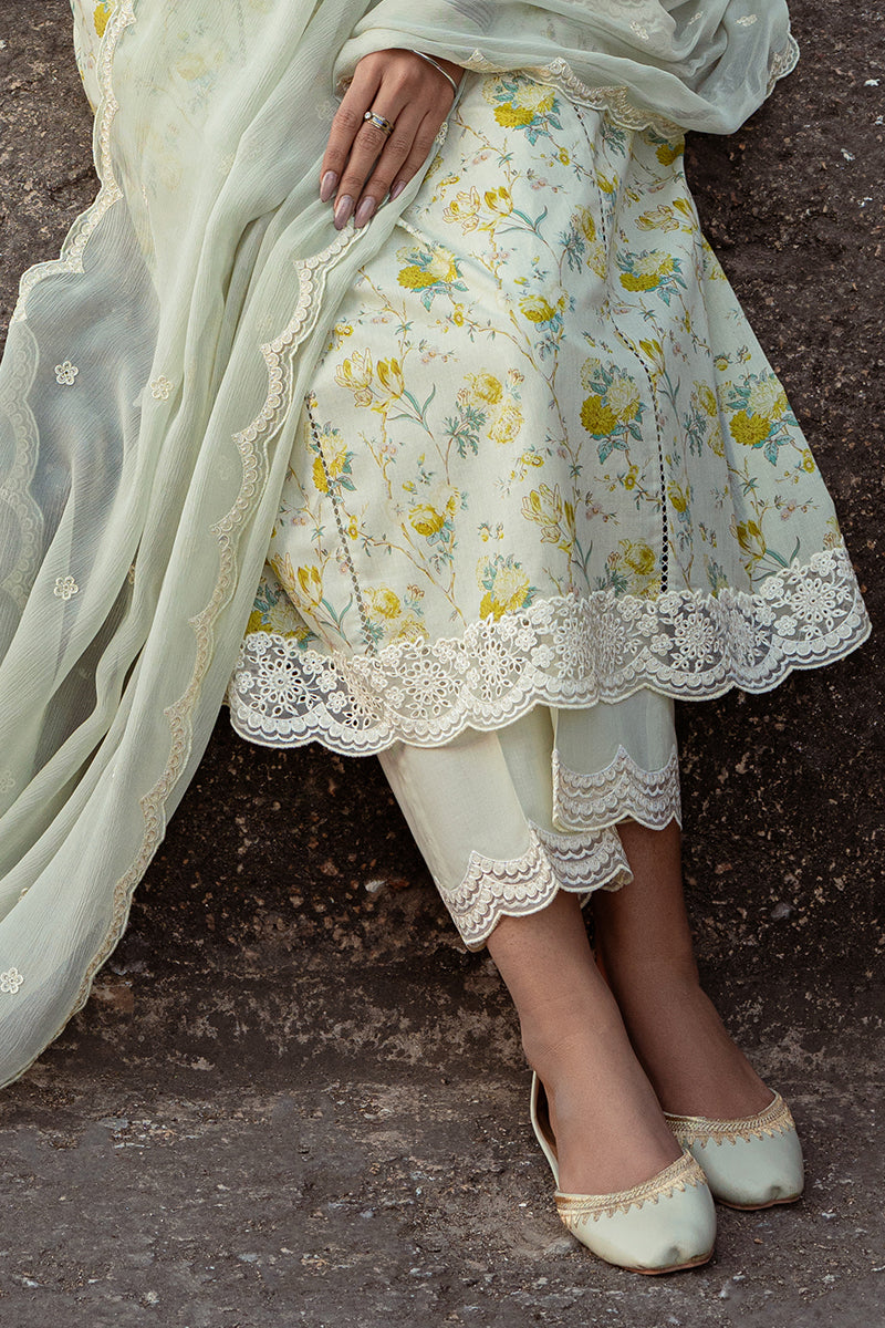 LIME PRIMROSE-3 PIECE LAWN PRINTED SUIT