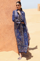 SAPPHIRE BLUE-3 PC (SHIRT, TROUSER & DUPATTA)