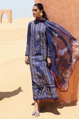 SAPPHIRE BLUE-3 PC (SHIRT, TROUSER & DUPATTA)