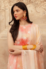 PEACH BLUSH-3 PIECE LAWN PRINTED SUIT