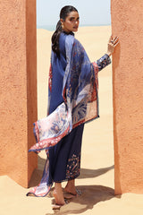 SAPPHIRE BLUE-3 PC (SHIRT, TROUSER & DUPATTA)