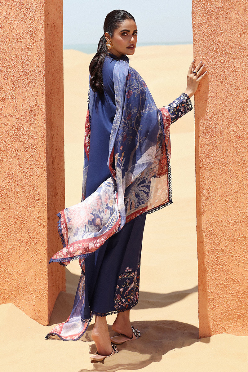 SAPPHIRE BLUE-3 PC (SHIRT, TROUSER & DUPATTA)
