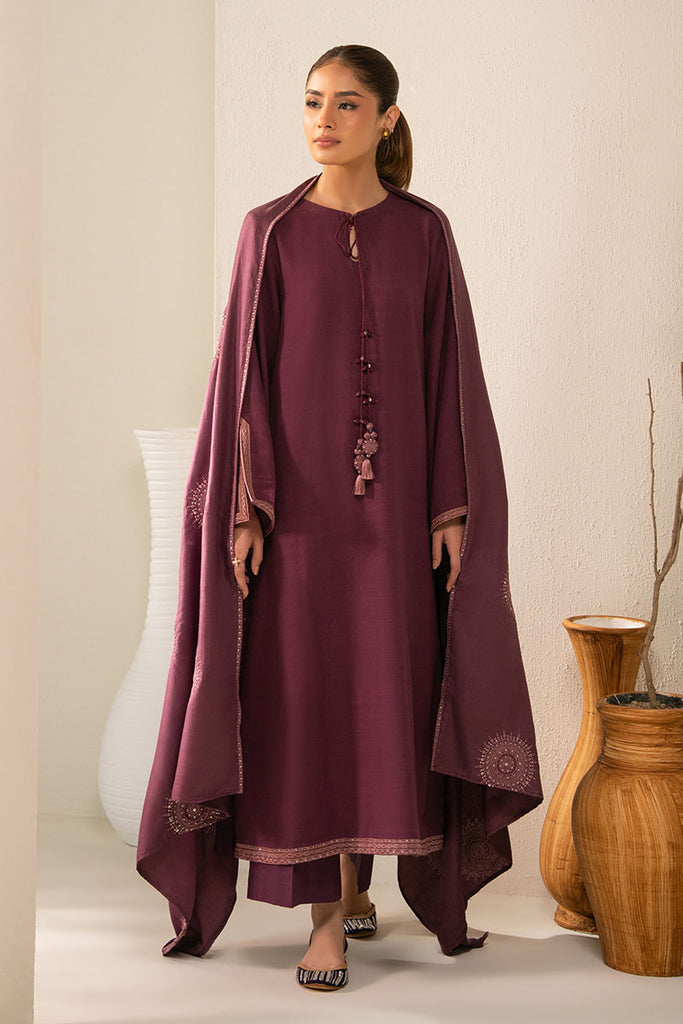 PLUM BERRY-2PC (SHIRT & DUPATTA)