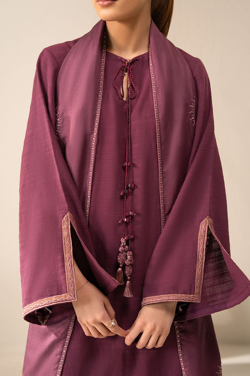 PLUM BERRY-2PC (SHIRT & DUPATTA)