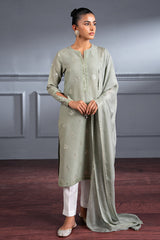 SAGE GREEN- 2 PC (SHIRT & DUPATTA)