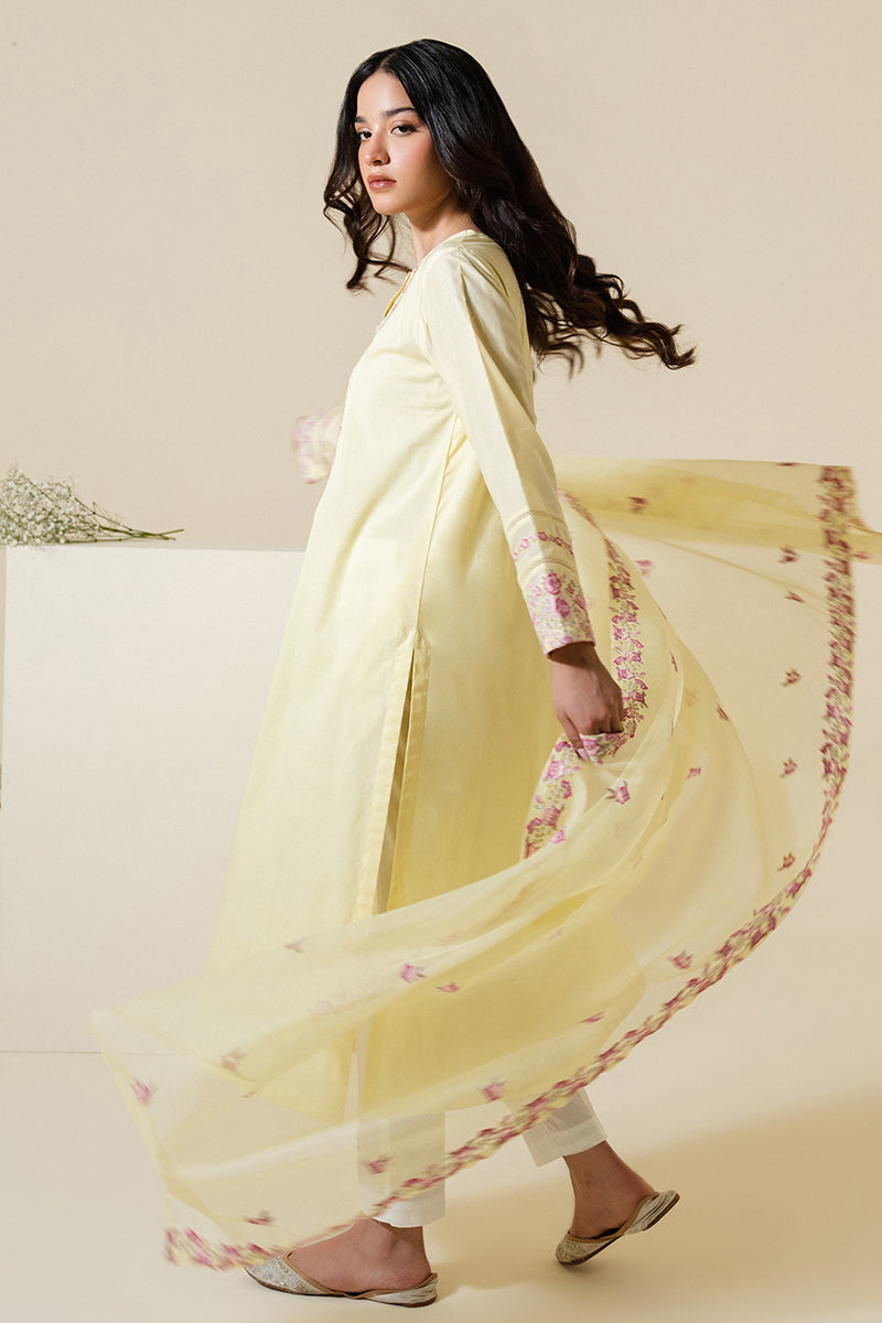 LIME GAROENIA-2 PC (SHIRT & DUPATTA)