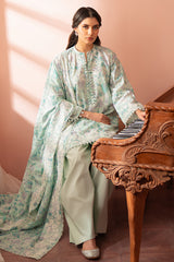 MINT HAZE-3 PIECE PRINTED SUIT