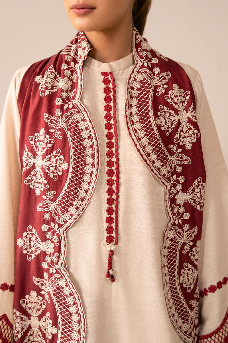 CRIMSON BLUSH-2PC (SHIRT & DUPATTA)
