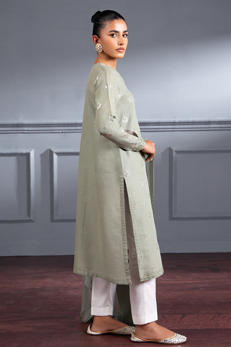 SAGE GREEN- 2 PC (SHIRT & DUPATTA)