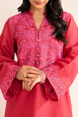 VIVID FUCHSIA-2 PIECE EMBROIDERED LAWN SUIT