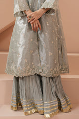 MINT AURA-4 PIECE EMBROIDERED SILK SUIT