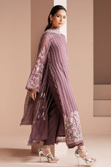 VIOLET HAZE-4 PIECE EMBROIDERED CHIFFON SUIT